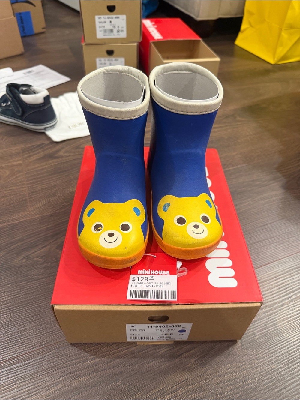 MIKIHOUSE Toddler Rainboots Sz: 16cm